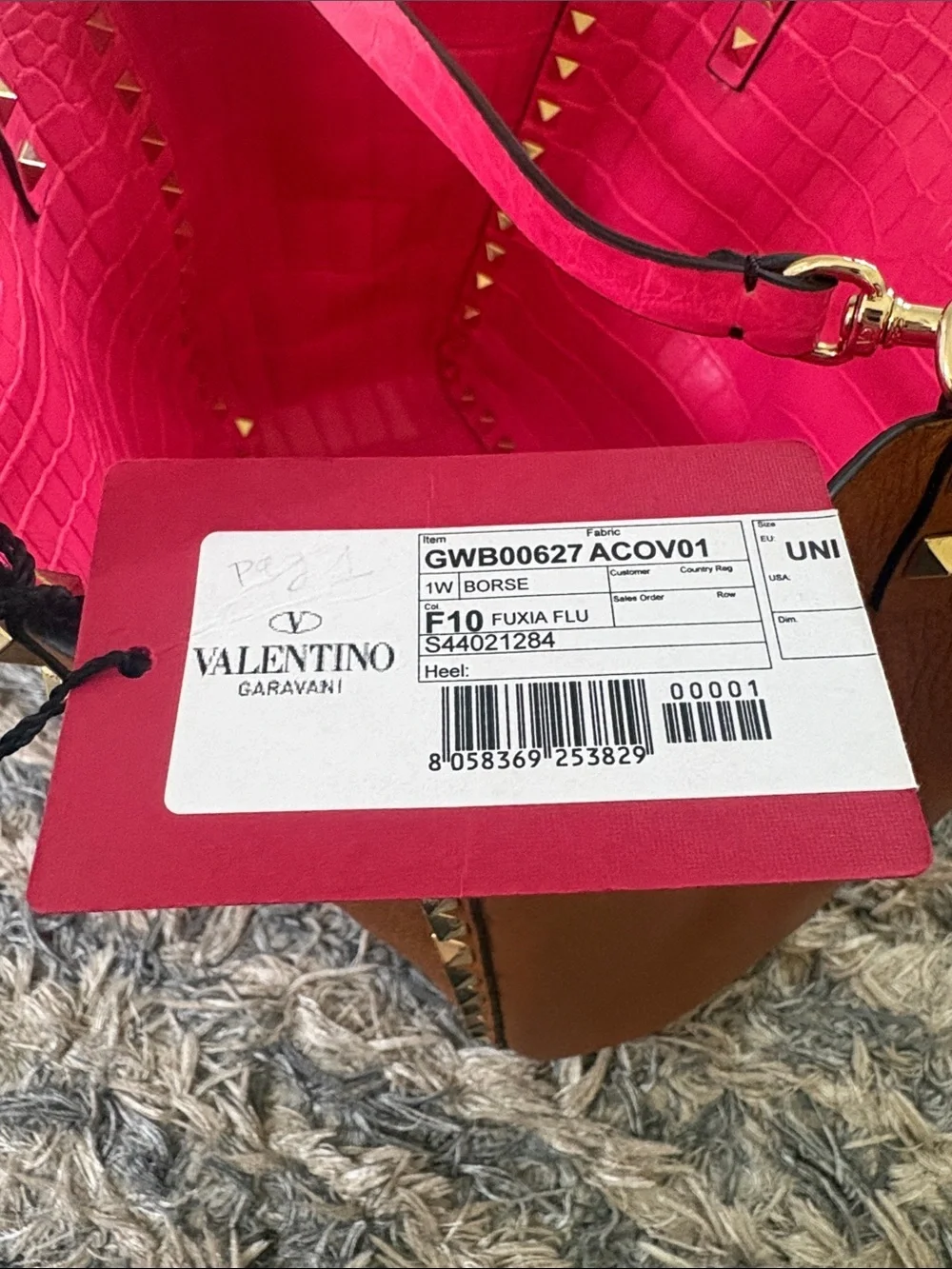 Valentino alligator skin pink/brown reversible bag Limited Collector Piece New